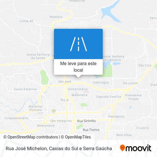 Rua José Michelon mapa