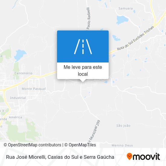 Rua José Miorelli mapa