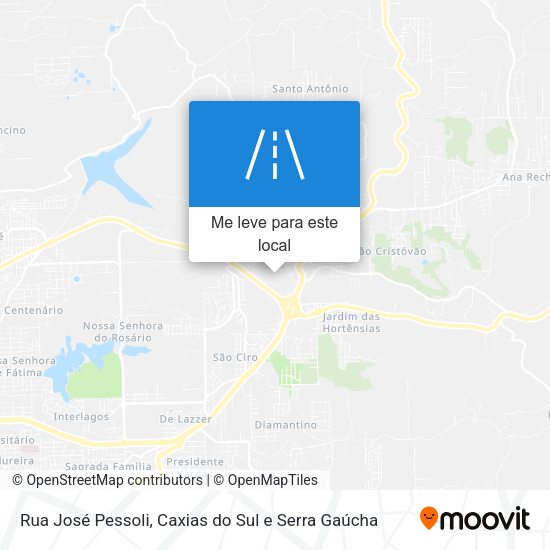 Rua José Pessoli mapa