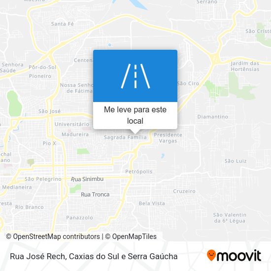 Rua José Rech mapa