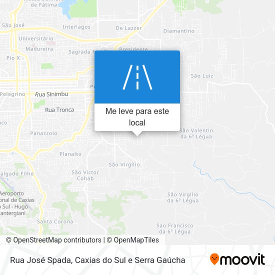 Rua José Spada mapa