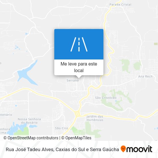 Rua José Tadeu Alves mapa