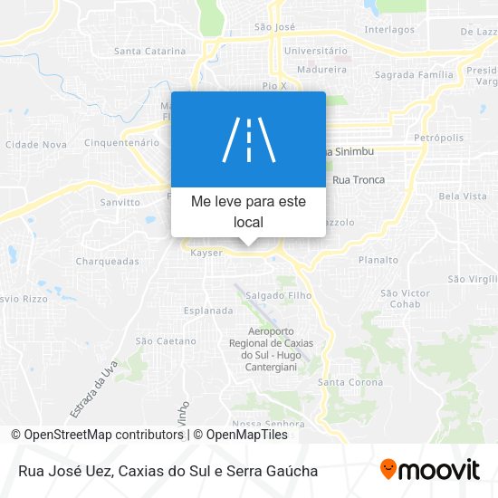 Rua José Uez mapa