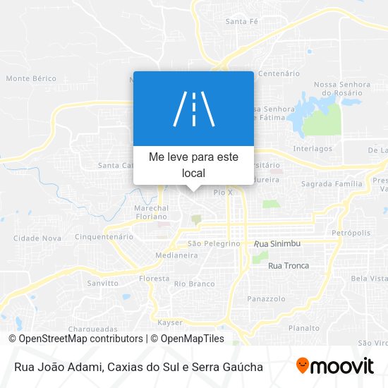 Rua João Adami mapa