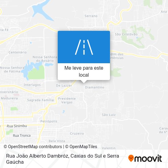 Rua João Alberto Dambróz mapa