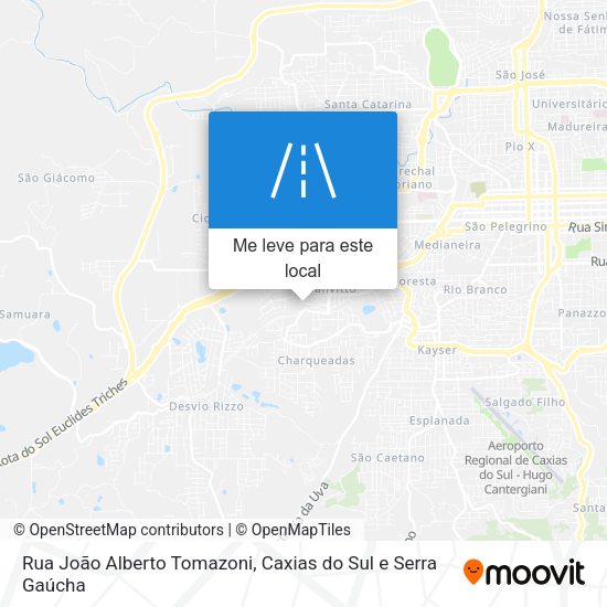 Rua João Alberto Tomazoni mapa