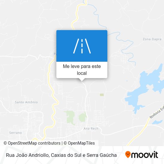 Rua João Andriollo mapa
