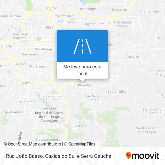 Rua João Basso mapa