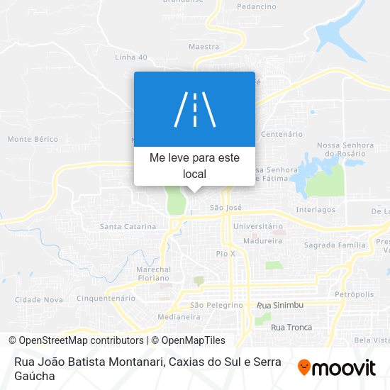 Rua João Batista Montanari mapa