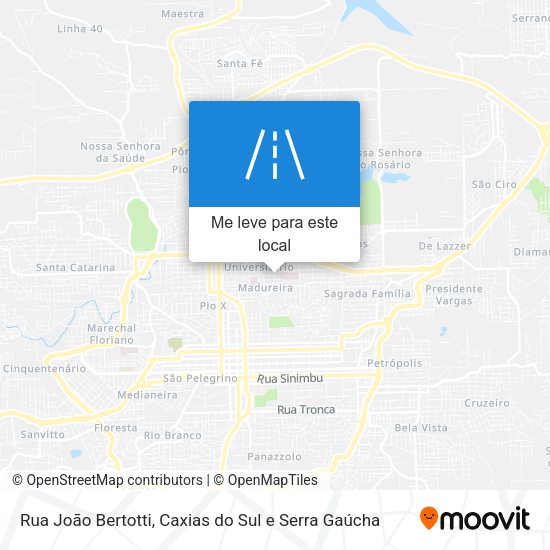 Rua João Bertotti mapa