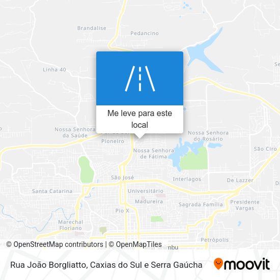 Rua João Borgliatto mapa