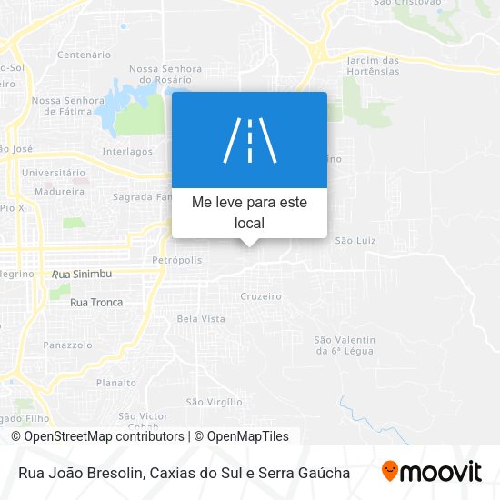 Rua João Bresolin mapa