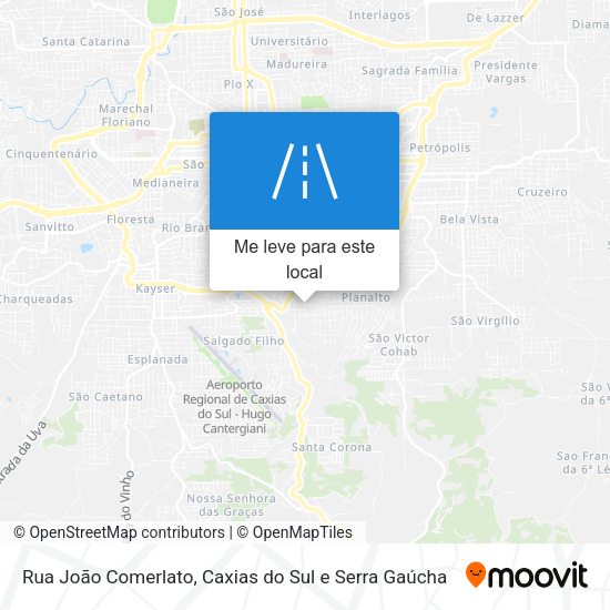 Rua João Comerlato mapa