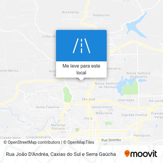 Rua João D'Andréa mapa