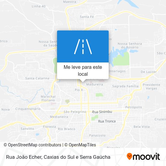 Rua João Echer mapa