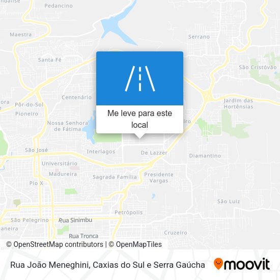 Rua João Meneghini mapa