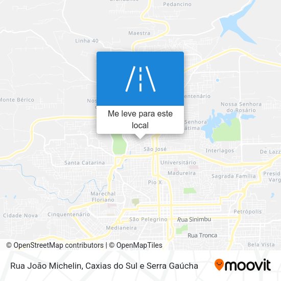 Rua João Michelin mapa