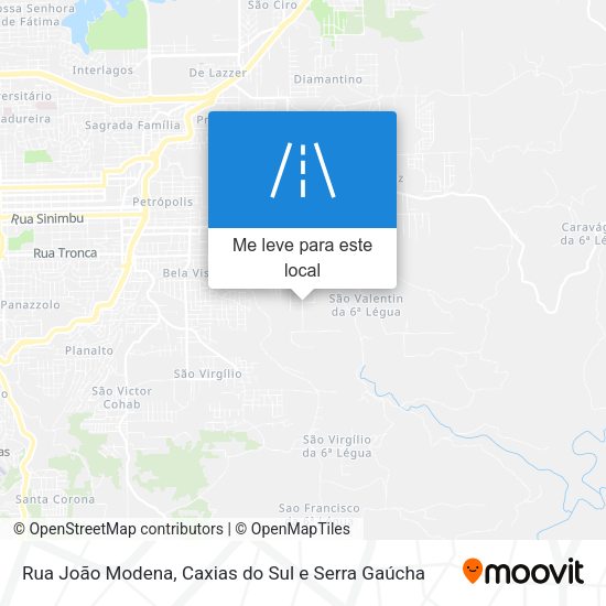 Rua João Modena mapa