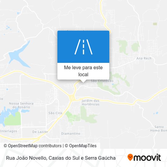 Rua João Novello mapa