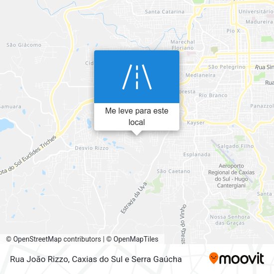 Rua João Rizzo mapa