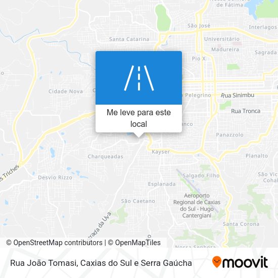 Rua João Tomasi mapa
