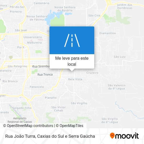 Rua João Turra mapa