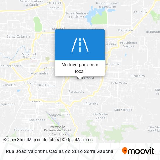 Rua João Valentini mapa