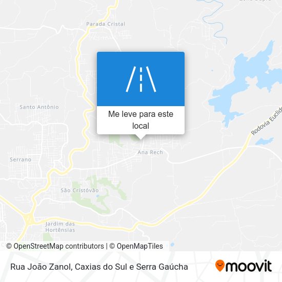 Rua João Zanol mapa