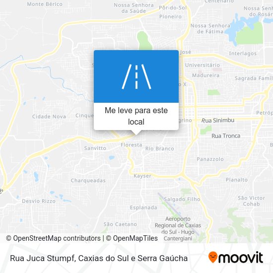 Rua Juca Stumpf mapa