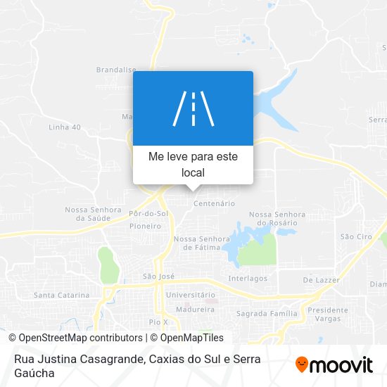 Rua Justina Casagrande mapa