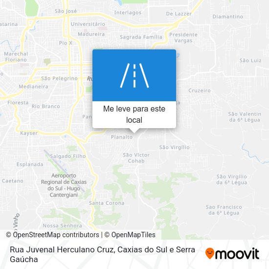 Rua Juvenal Herculano Cruz mapa