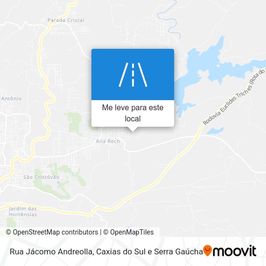 Rua Jácomo Andreolla mapa