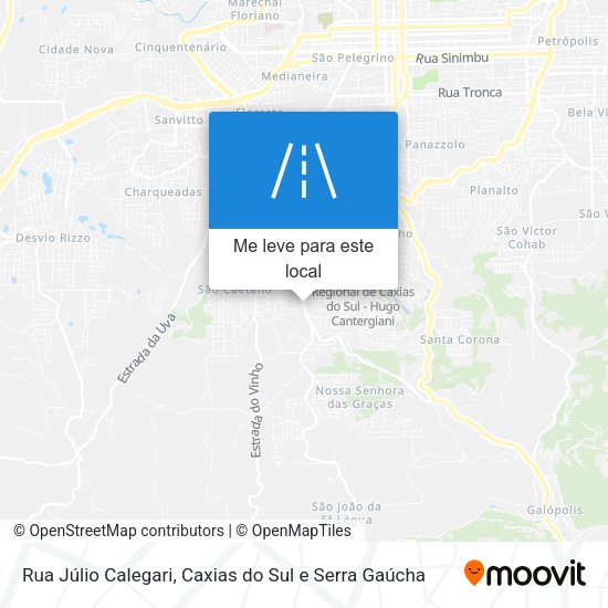 Rua Júlio Calegari mapa