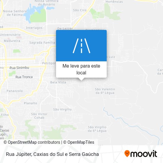 Rua Júpiter mapa