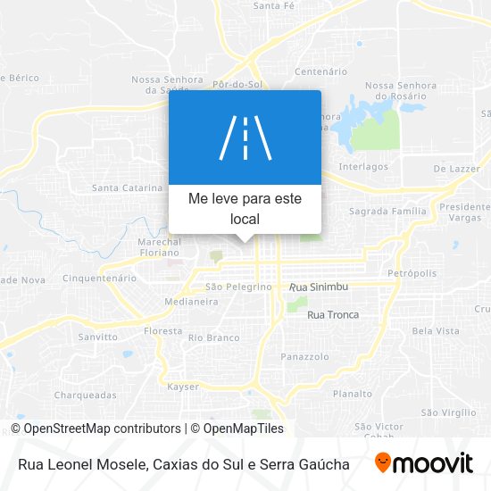 Rua Leonel Mosele mapa