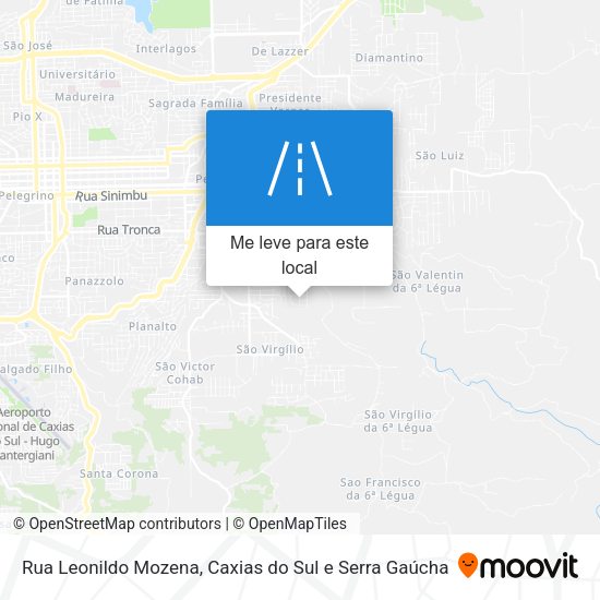 Rua Leonildo Mozena mapa