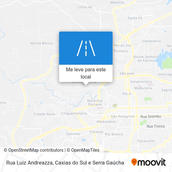 Rua Luiz Andreazza mapa