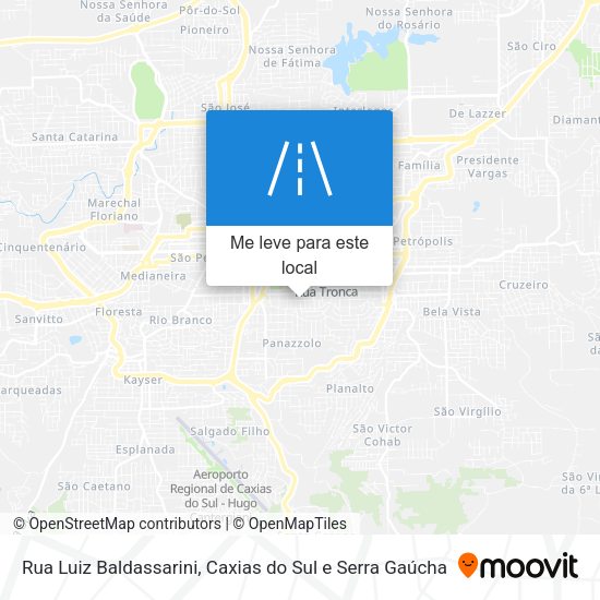Rua Luiz Baldassarini mapa