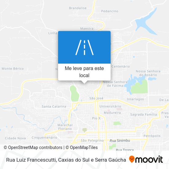 Rua Luiz Francescutti mapa