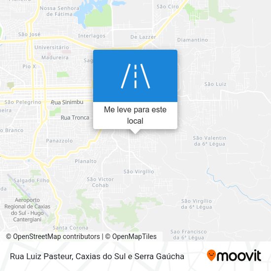 Rua Luiz Pasteur mapa