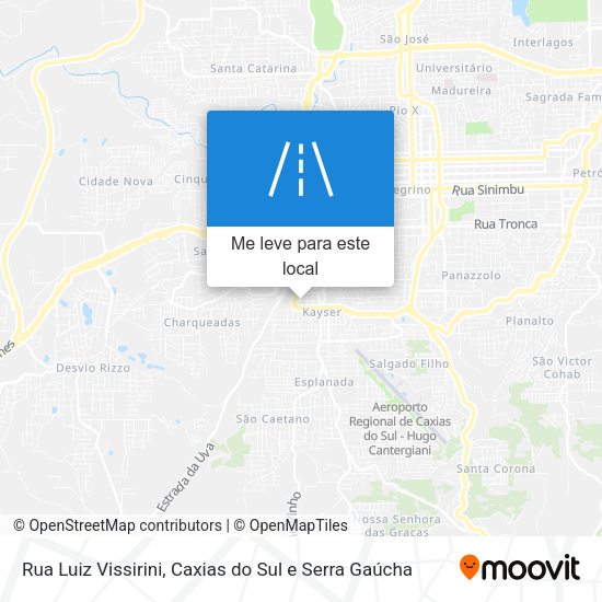Rua Luiz Vissirini mapa