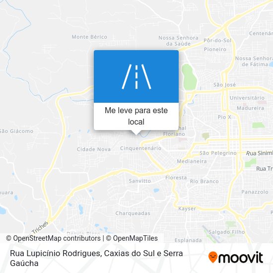 Rua Lupicínio Rodrigues mapa