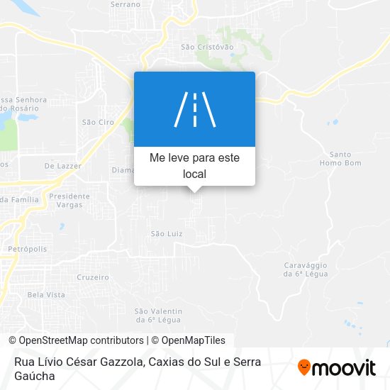 Rua Lívio César Gazzola mapa