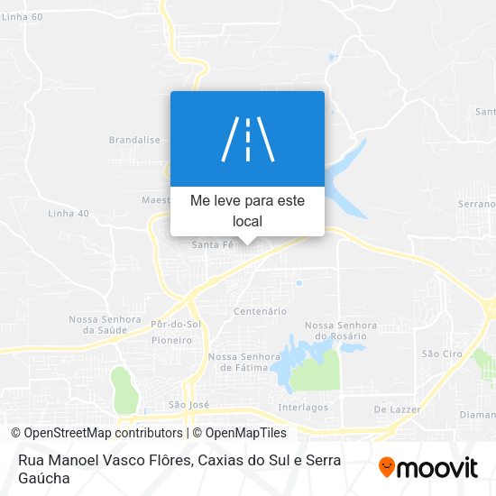 Rua Manoel Vasco Flôres mapa