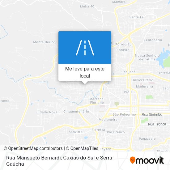 Rua Mansueto Bernardi mapa