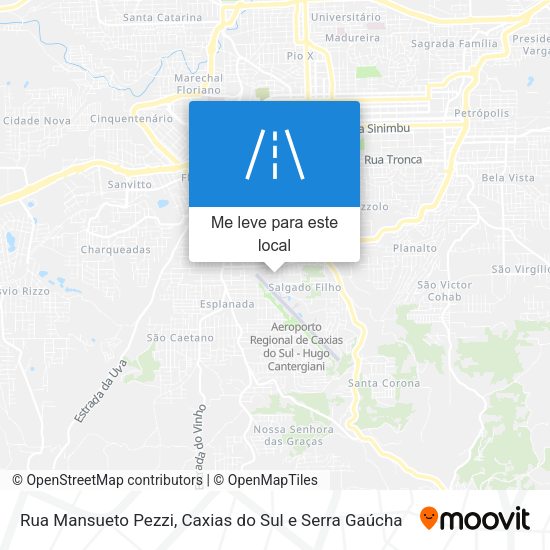 Rua Mansueto Pezzi mapa