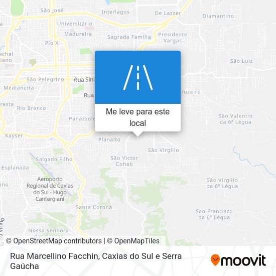 Rua Marcellino Facchin mapa