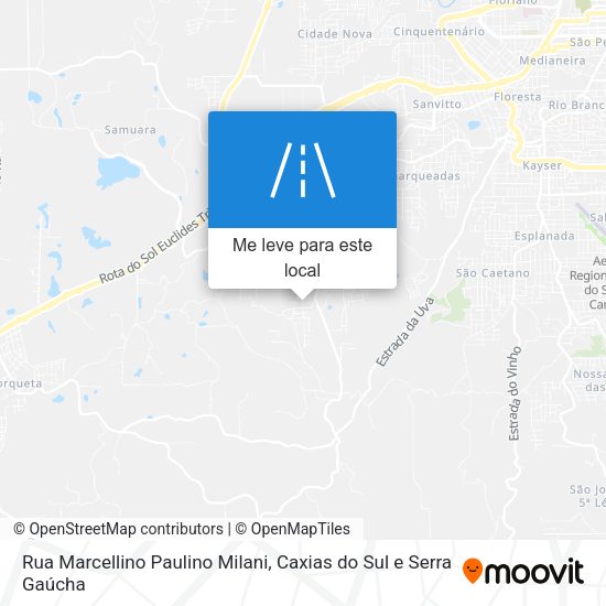 Rua Marcellino Paulino Milani mapa