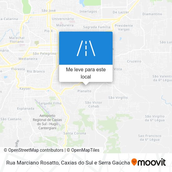 Rua Marciano Rosatto mapa