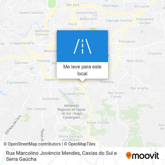 Rua Marcolino Jovêncio Mendes mapa